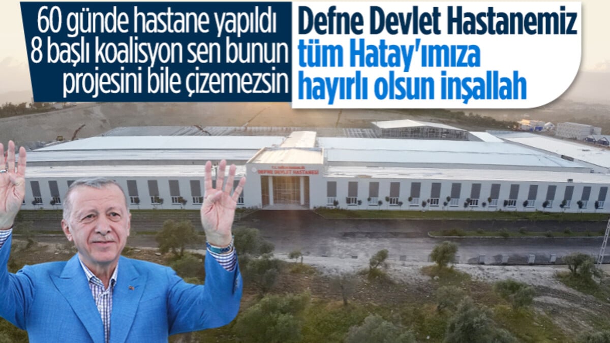 Cumhurbaşkanı Erdoğan Defne Devlet Hastanesi’nin açılışını yaptı