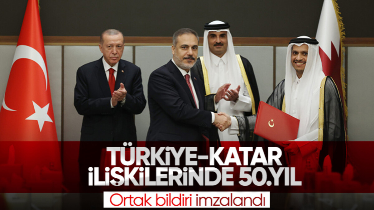 Türkiye ile Katar arasında diplomatik ilişkilerin 50. yılı nedeniyle ortak bildiri imzalandı