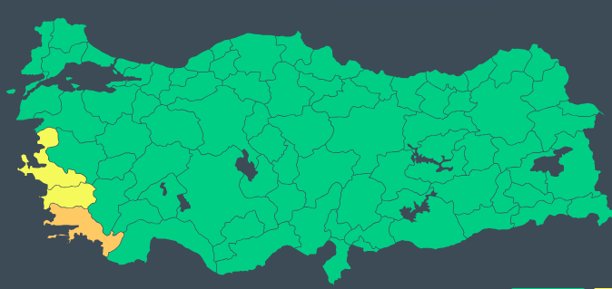 Meteoroloji’den 3 il için ‘sarı’ ve ‘turuncu’ kodlu uyarı