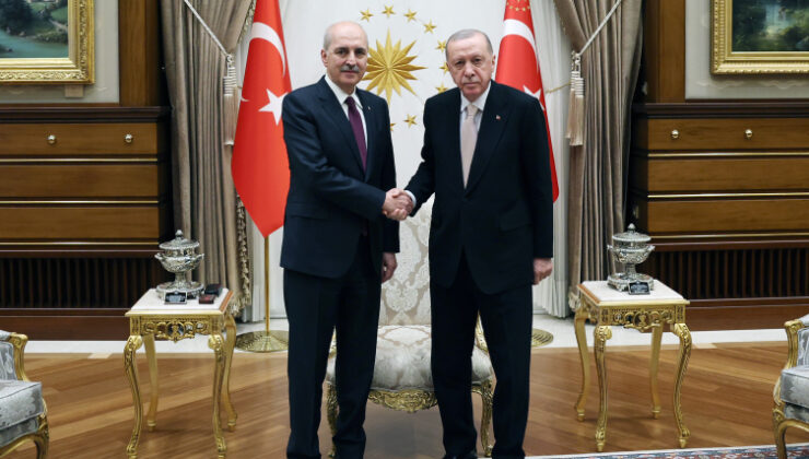 Cumhurbaşkanı Erdoğan, TBMM Başkanı Kurtulmuş’u kabul etti