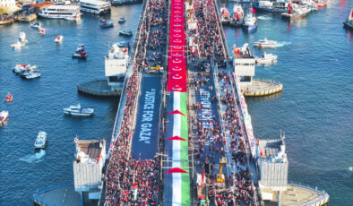 İstanbul’daki Filistin yürüyüşüne yaklaşık 520 bin kişi katıldı