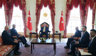 Cumhurbaşkanı Erdoğan WEF Başkanı Fink’i kabul etti