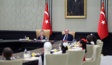 Cumhurbaşkanlığı Külliyesi’ndeki 23 Nisan kabulünde duygu dolu anlar