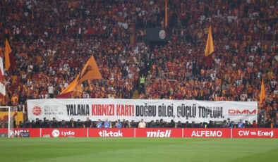 Dev derbide dezenformasyona kırmızı kart mesajı