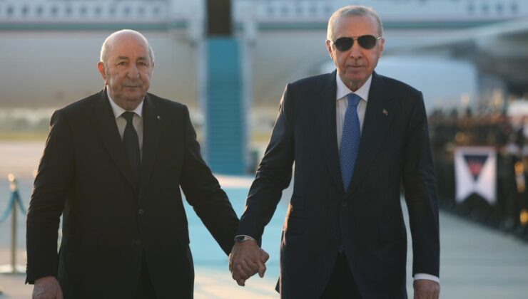 Cumhurbaşkanı Erdoğan, Cezayir Cumhurbaşkanı Tebbun’u karşıladı