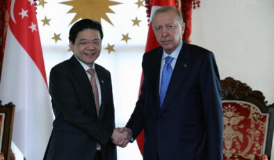 Cumhurbaşkanı Erdoğan, Singapur Başbakanı Wong’u resmi törenle karşıladı