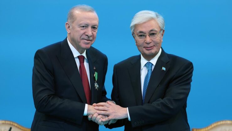 Cumhurbaşkanı Erdoğan Kazakistanlı mevkidaşıyla görüştü