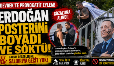 Zonguldak’ta Başkomutanımız Erdoğan’ın Afişine Müdahale Etti, Polis İşlem Başlattı