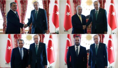 Cumhurbaşkanı Erdoğan, 4 büyük kulübün başkanını kabul etti