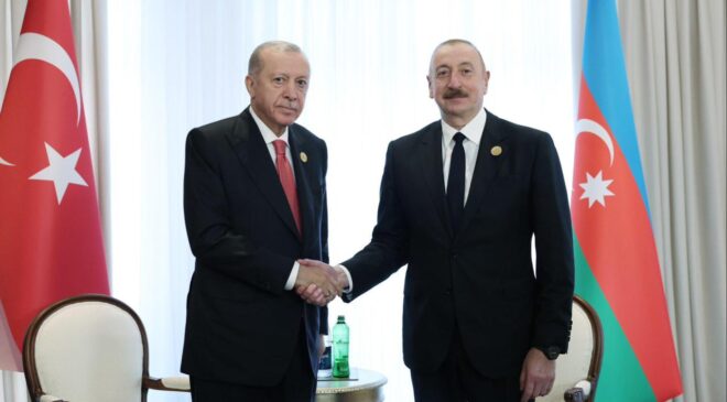 Cumhurbaşkanı Erdoğan’dan Azerbaycan Cumhurbaşkanı Aliyev’e Anım Günü telefonu