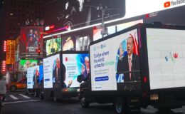 Cumhurbaşkanı Erdoğan’ın mesajları New York’ta dev ekranlarda