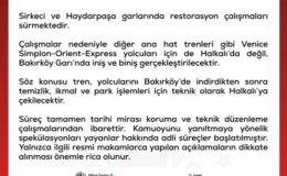 DMM, Sirkeci ve Haydarpaşa garları ile Venice SimplonOrientExpress trenine ilişkin iddiaları yalandı
