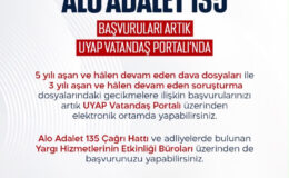 Alo Adalet 135’teki başvurular UYAP’tan da yapılabilecek