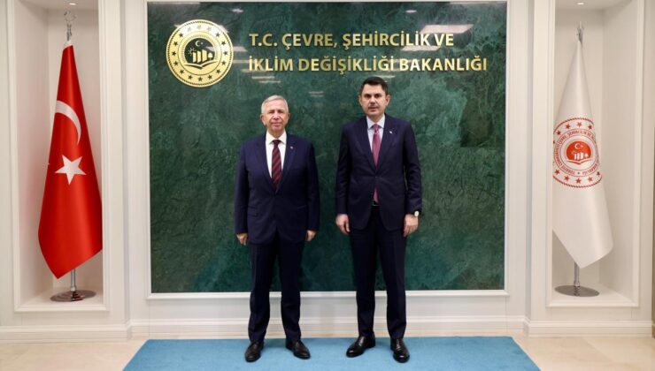 Bakan Kurum, Ankara Büyükşehir Belediye Başkanı Yavaş’ı kabul etti