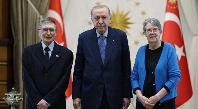 Cumhurbaşkanı Erdoğan, Aziz Sancar’ı kabul etti