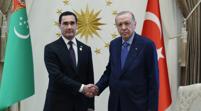 Cumhurbaşkanı Erdoğan, TDT’de ikili görüşmelerde bulundu
