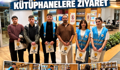 AK PARTİ DÜZCE GENÇLİK KOLLARI’NDAN KÜTÜPHANELERE ZİYARET