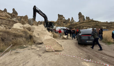 Kapadokya bölgesinde toprak kaymasına bağlı kaya düşmesi: 2 ölü