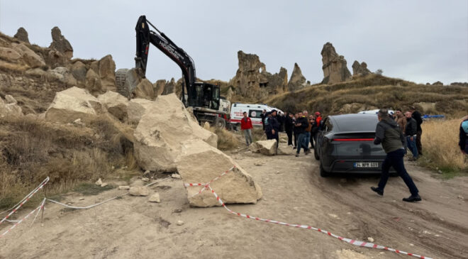 Nevşehir’de peribacası çöktü: 3 ölü