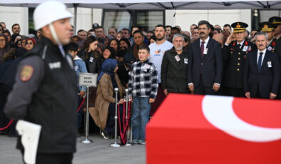 Şehit polis Türkoğlu için tören düzenlendi
